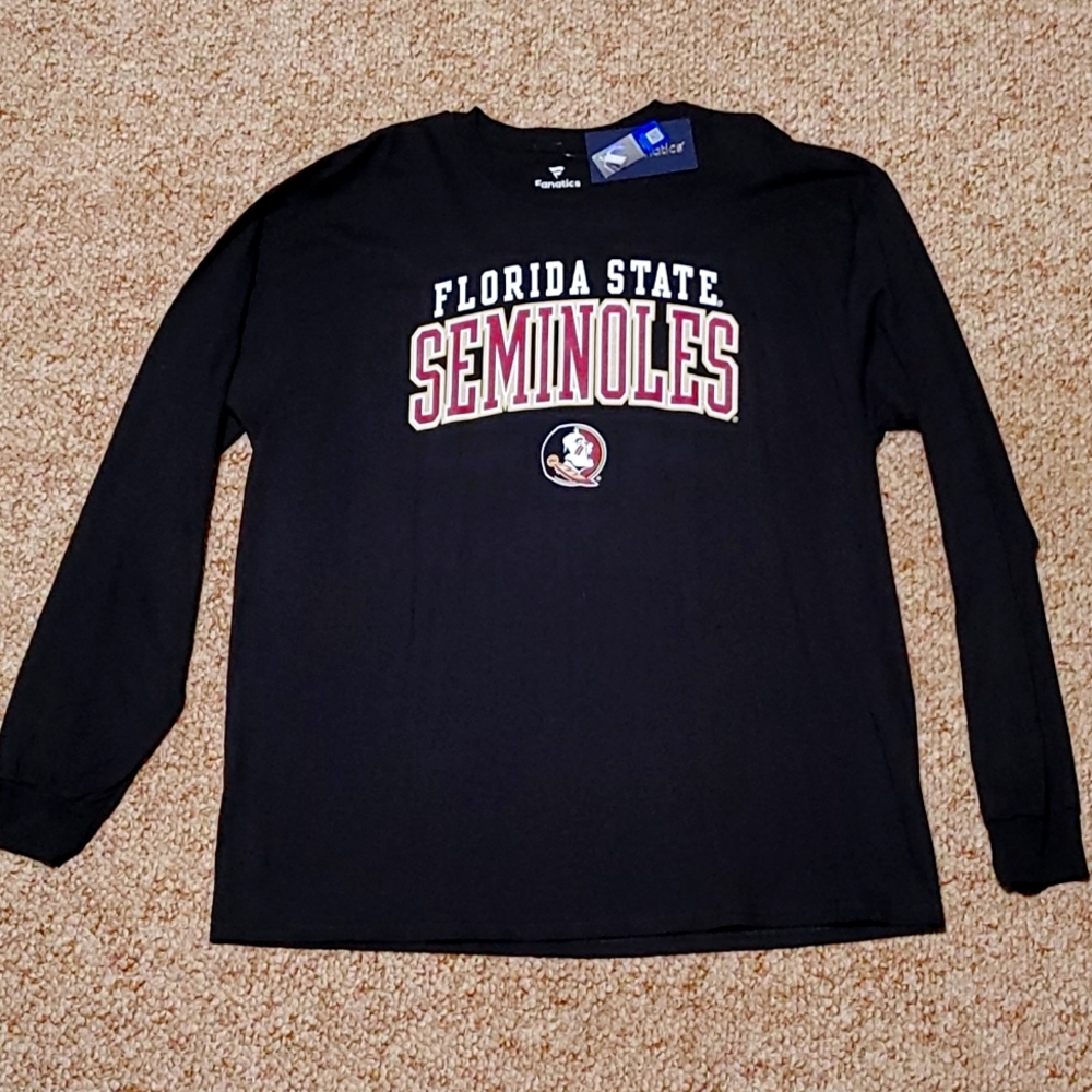 NWT Fanatics Florida State Seminoles Logo Mascot Long Sleeve Tee T-shirt
